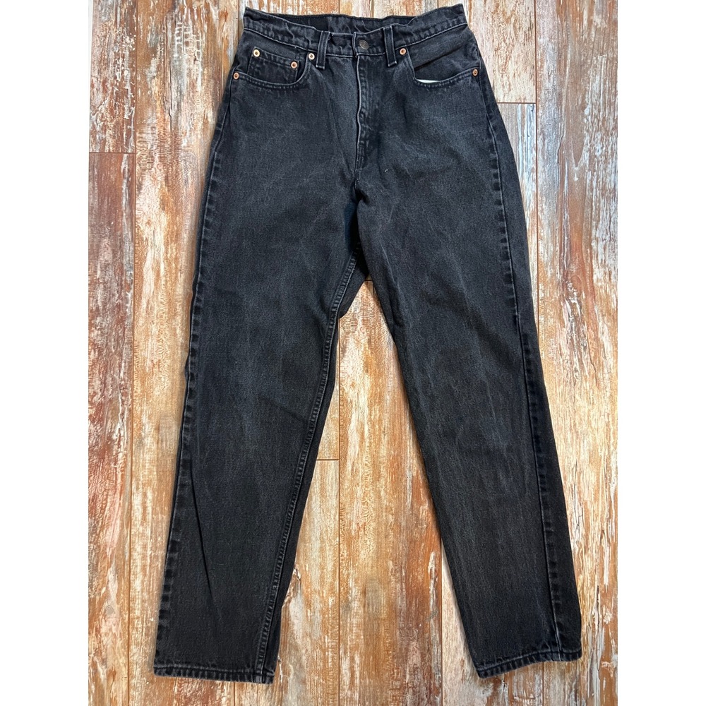 Vintage Levis 560 Loose Fit Straight Leg Black Denim Jeans Made in USA 9 Med